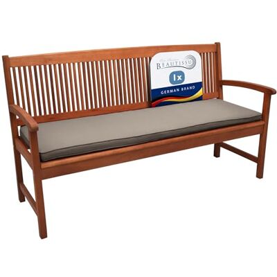 Beautissu Bankkussen, tuin, Loft BK, buitenmatras, voor terras, balkon, veranda, 100 x 48 x 5 cm, taupe, comfortabel kussen voor buiten, tuin Beautissu Bankkussen, tuin, Loft BK, buitenmatras, voor terras, balkon, veranda, 100 x 48 x 5 cm, taupe, comfortabel kussen voor buiten, tuin