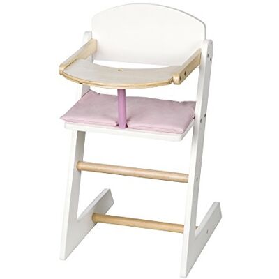 roba Kinderstoel voor poppen en pop Scarlett van hout + roze kussen en dienblad hoogte 52 cm vanaf 3 jaar wit/naturel roba Kinderstoel voor poppen en pop Scarlett van hout + roze kussen en dienblad hoogte 52 cm vanaf 3 jaar wit/naturel