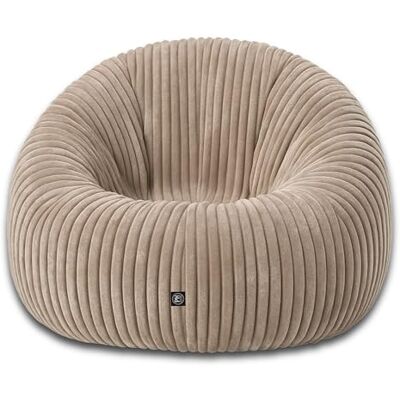 Patchhome PATCH HOME Deluxe 2-in-1 corduroy zitzak voor volwassenen en kinderen, compleet gevuld, ideaal om op te zitten en te liggen, latte macchiato, diameter 155 cm Patchhome PATCH HOME Deluxe 2-in-1 corduroy zitzak voor volwassenen en kinderen, compleet gevuld, ideaal om op te zitten en te liggen, latte macchiato, diameter 155 cm