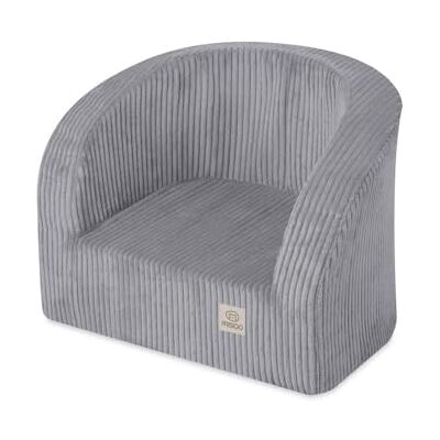 MISIOO Premium kinderstoel voor kinderen, stabiel en zacht, vanaf 1 jaar, 40 x 53 x 36 cm, Corduroy, grijs MISIOO Premium kinderstoel voor kinderen, stabiel en zacht, vanaf 1 jaar, 40 x 53 x 36 cm, Corduroy, grijs