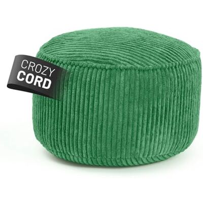 Lumaland Zitzak van corduroy, compacte gamingzitzak, 50 liter, comfortabele kruk, praktische tafel en voetensteun, voor binnen, diameter 25 x 45 cm, donkergroen Lumaland Zitzak van corduroy, compacte gamingzitzak, 50 liter, comfortabele kruk, praktische tafel en voetensteun, voor binnen, diameter 25 x 45 cm, donkergroen