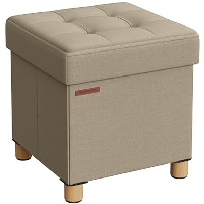SONGMICS LSF014K11 Zitzak, kleine opvouwbare zitzak, 38 x 38 cm, opbergdoos, tot 300 kg belastbaar, voor woonkamer, slaapkamer, slaapzaal, camel bruin SONGMICS LSF014K11 Zitzak, kleine opvouwbare zitzak, 38 x 38 cm, opbergdoos, tot 300 kg belastbaar, voor woonkamer, slaapkamer, slaapzaal, camel bruin