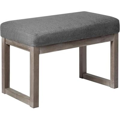 CangLong Ottoman Rechthoekige kruk, 70 cm, comfortabel, bank van hout, bekleed met stof, voor woonkamer, slaapkamer en buiten, grijs, schuim, 1 stuk CangLong Ottoman Rechthoekige kruk, 70 cm, comfortabel, bank van hout, bekleed met stof, voor woonkamer, slaapkamer en buiten, grijs, schuim, 1 stuk