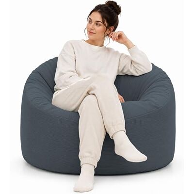 bananair Reusachtige 100 cm peervormige ottoman in velours, gemaakt in Frankrijk, zacht en comfortabel, royaal gevuld, lounge ottoman, volwassene, tienerkamer, XXL grote ottoman, fauteuil ottoman (nachtblauw) bananair Reusachtige 100 cm peervormige ottoman in velours, gemaakt in Frankrijk, zacht en comfortabel, royaal gevuld, lounge ottoman, volwassene, tienerkamer, XXL grote ottoman, fauteuil ottoman (nachtblauw)