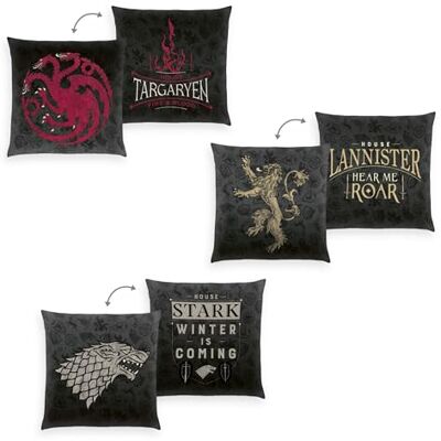 Herding Kussen, Game of Thrones, 40 x 40 cm, set van 3, zacht decoratief knuffelkussen, 100% polyester Herding Kussen, Game of Thrones, 40 x 40 cm, set van 3, zacht decoratief knuffelkussen, 100% polyester