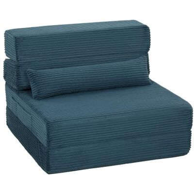 HOMCOM Opvouwbare slaapbank, 3-in-1, verwarming, 1-zits, converteerbaar van corduroy, vouwmatras, dik kussen, zijzakken, rugleuning, kussen, volledig gecomprimeerd, woonkamer, slaapkamer HOMCOM Opvouwbare slaapbank, 3-in-1, verwarming, 1-zits, converteerbaar van corduroy, vouwmatras, dik kussen, zijzakken, rugleuning, kussen, volledig gecomprimeerd, woonkamer, slaapkamer