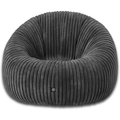 Patchhome Deluxe Corduroy zitzak voor volwassenen en kinderen, 2-in-1 zitzak met ritssluiting, reeds gevuld, ideaal om op te zitten en te liggen (grafiet, diameter 155 cm) Patchhome Deluxe Corduroy zitzak voor volwassenen en kinderen, 2-in-1 zitzak met ritssluiting, reeds gevuld, ideaal om op te zitten en te liggen (grafiet, diameter 155 cm)