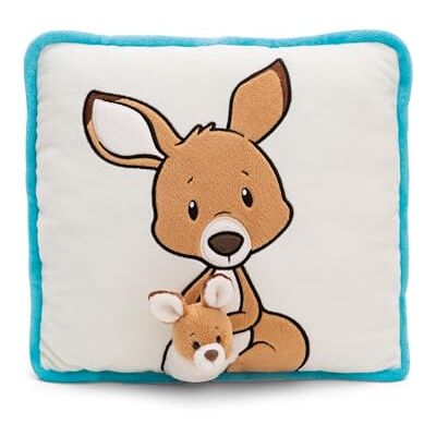 NICI Kangoeroekussen 30x30 cm met babykangoeroe 7 cm bruin zachte pluche kussens voor jongens, meisjes, baby's ideaal voor thuis, kleuterschool of onderweg 61730 NICI Kangoeroekussen 30x30 cm met babykangoeroe 7 cm bruin zachte pluche kussens voor jongens, meisjes, baby's ideaal voor thuis, kleuterschool of onderweg 61730