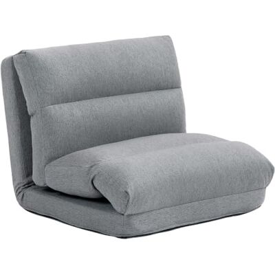 HOMCOM Canapé-lit 3 en 1, pliable, avec fonction lit, aspect lin, convertible, lit d'invité, rembourré, matelas pliant, fauteuil de sol, pour salon, chambre à coucher, gris HOMCOM Canapé-lit 3 en 1, pliable, avec fonction lit, aspect lin, convertible, lit d'invité, rembourré, matelas pliant, fauteuil de sol, pour salon, chambre à coucher, gris