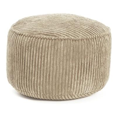 Lumaland Zitzak van fluweel Compacte zitzak van 50 liter met 3-in-1 functie comfortabele kruk en praktische tafel en elegante voetensteun voor binnen, diameter 25 x 45 cm, beige Lumaland Zitzak van fluweel Compacte zitzak van 50 liter met 3-in-1 functie comfortabele kruk en praktische tafel en elegante voetensteun voor binnen, diameter 25 x 45 cm, beige