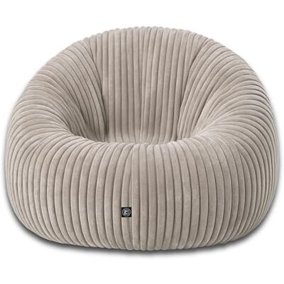 Patchhome Deluxe Corduroy zitzak voor volwassenen en kinderen, 2-in-1 zitzak met ritssluiting, volledig gevuld, ideaal om te zitten en te liggen (grijs, diameter 145 cm) Patchhome Deluxe Corduroy zitzak voor volwassenen en kinderen, 2-in-1 zitzak met ritssluiting, volledig gevuld, ideaal om te zitten en te liggen (grijs, diameter 145 cm)