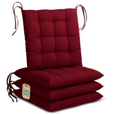 Lavea ® Set van 4 stoelkussens, 40 x 40 cm, bordeaux Lavea ® Set van 4 stoelkussens, 40 x 40 cm, bordeaux