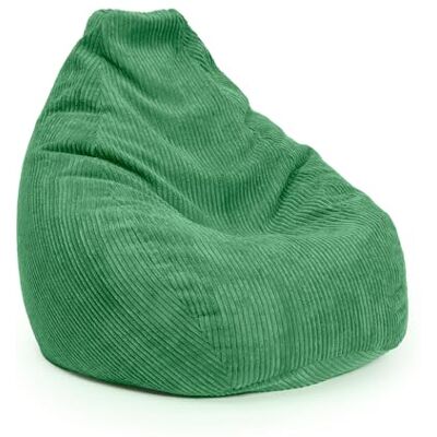 Lumaland XXL Corduroy zitzak gamestoel voor volwassenen en jongeren, comfortabele tas, 135 x 100 cm, donkergroen Lumaland XXL Corduroy zitzak gamestoel voor volwassenen en jongeren, comfortabele tas, 135 x 100 cm, donkergroen