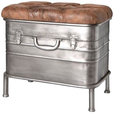 HAKU Möbel 13811 Bank, staal, antraciet-bruin, 51 x 34 x 48 HAKU Möbel 13811 Bank, staal, antraciet-bruin, 51 x 34 x 48