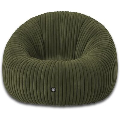 Patchhome PATCH HOME Deluxe 2-in-1 corduroy zitzak voor volwassenen en kinderen, compleet gevuld, ideaal om op te zitten en te liggen (olijfgroen, diameter: 145 cm) Patchhome PATCH HOME Deluxe 2-in-1 corduroy zitzak voor volwassenen en kinderen, compleet gevuld, ideaal om op te zitten en te liggen (olijfgroen, diameter: 145 cm)