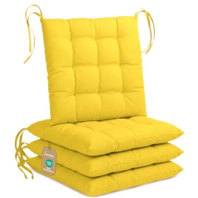 Lavea ® Set van 4 stoelkussens, 40 x 40 cm, lichtgeel Lavea ® Set van 4 stoelkussens, 40 x 40 cm, lichtgeel