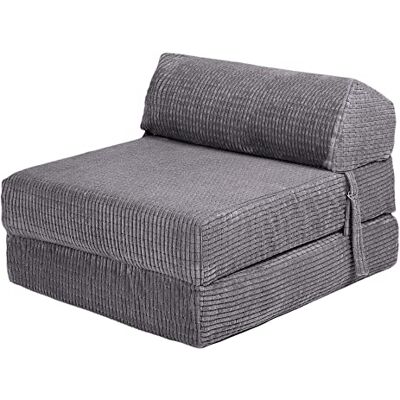 Loft 25 Eenpersoonsmatras, opvouwbaar, zachte en comfortabele zitbank, ideaal voor woonkamer en slaapkamer, opvouwbare futon, draagbare bedden (houtskool) Loft 25 Eenpersoonsmatras, opvouwbaar, zachte en comfortabele zitbank, ideaal voor woonkamer en slaapkamer, opvouwbare futon, draagbare bedden (houtskool)