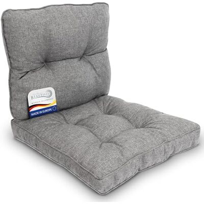 Beautissu BeauFlair Set van 2 loungekussens voor buiten, zitting, 50 x 50 cm & rugleuning 50 x 40 cm, vuilafstotend, waterdicht, kussen voor tuinstoel, comfortabel, lichtgrijs Assise 50x50cm dossier 50x40cm gris clair coussin confortable Anti-Salissures Beautissu BeauFlair Set van 2 loungekussens voor buiten, zitting, 50 x 50 cm & rugleuning 50 x 40 cm, vuilafstotend, waterdicht, kussen voor tuinstoel, comfortabel, lichtgrijs Assise 50x50cm dossier 50x40cm gris clair coussin confortable Anti-Salissures