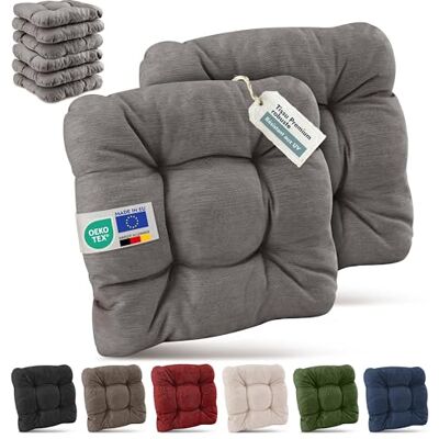 Beautissu Premium set van 8 kussens stoel stoel tuin buiten kussen Beautissu Premium set van 8 kussens stoel stoel tuin buiten kussen