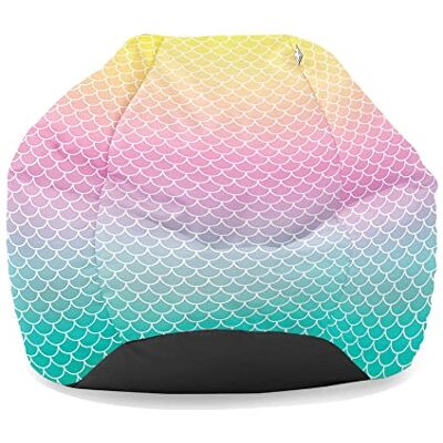 rucomfy Beanbags Mermaid Klassieke zitzak voor kinderen, comfortabel voor thuis en slaapkamer, voorgevuld, duurzaam en machinewasbaar, 65 x 85 cm (alleen zitzak) rucomfy Beanbags Mermaid Klassieke zitzak voor kinderen, comfortabel voor thuis en slaapkamer, voorgevuld, duurzaam en machinewasbaar, 65 x 85 cm (alleen zitzak)