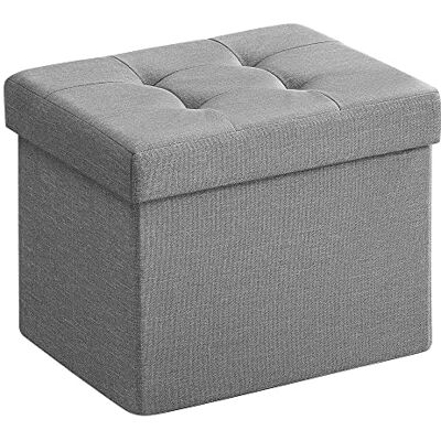 SONGMICS LSF102G02 Zitzak, kleine opvouwbare zitzak, 31 x 41 cm, opbergbox, opbergbox, belastbaar tot 130 kg, voor woonkamer, slaapkamer, slaapzaal, lichtgrijs SONGMICS LSF102G02 Zitzak, kleine opvouwbare zitzak, 31 x 41 cm, opbergbox, opbergbox, belastbaar tot 130 kg, voor woonkamer, slaapkamer, slaapzaal, lichtgrijs