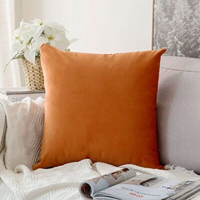 MIULEE Kussenhoes van Fluweel, Decoratief, Bank, Woondecoratie, Kussenhoes, Superzacht, Decoratie voor Huis, Woonkamer, Slaapkamer, Slaapbank, 24 x 1 cm, 2 stuks, Oranje MIULEE Kussenhoes van Fluweel, Decoratief, Bank, Woondecoratie, Kussenhoes, Superzacht, Decoratie voor Huis, Woonkamer, Slaapkamer, Slaapbank, 24 x 1 cm, 2 stuks, Oranje
