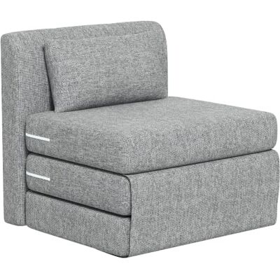 HOMCOM Slaapstoel, 1-zits, verwarming, incl. kussen, 240 kg, grijs Luiaard fauteuil, eenpersoonsbed, drie-uitklapmatras, voor gasten, woonkamer, linnen stof HOMCOM Slaapstoel, 1-zits, verwarming, incl. kussen, 240 kg, grijs Luiaard fauteuil, eenpersoonsbed, drie-uitklapmatras, voor gasten, woonkamer, linnen stof