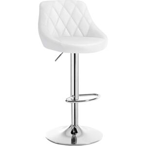 WOLTU 1 Stuck Barkruk van verchroomd staal en kunstleer,Barstoel Wit Draaibare en verstelbare BH23ws-1 WOLTU 1 Stuck Barkruk van verchroomd staal en kunstleer,Barstoel Wit Draaibare en verstelbare BH23ws-1