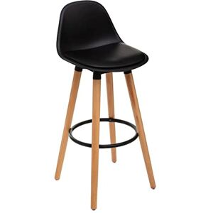 ATMOSPHERA CREATEUR D'INTERIEUR Atmosphera Maxon Scandinavische barkruk, zwart, hoogte 92 cm, beukenpoten, comfortabele zitting, voor keuken, centraal eiland, kinderstoel ATMOSPHERA CREATEUR D'INTERIEUR Atmosphera Maxon Scandinavische barkruk, zwart, hoogte 92 cm, beukenpoten, comfortabele zitting, voor keuken, centraal eiland, kinderstoel