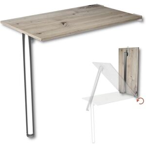 KDR Produktgestaltung KDR Opklapbare wandtafel 80 x 50 cm eiken as klaptafel met chromen tafelvoet voor wandmontage eettafel, bureau of keukentafel hoogte 74 cm KDR Produktgestaltung KDR Opklapbare wandtafel 80 x 50 cm eiken as klaptafel met chromen tafelvoet voor wandmontage eettafel, bureau of keukentafel hoogte 74 cm