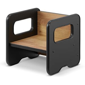 defiPad Kinderkruk Elegante dubbelzijdige stoel Houten stoel voor kinderen vanaf 1 jaar Ombouwstoel tot tafel (zwart + eiken) defiPad Kinderkruk Elegante dubbelzijdige stoel Houten stoel voor kinderen vanaf 1 jaar Ombouwstoel tot tafel (zwart + eiken)