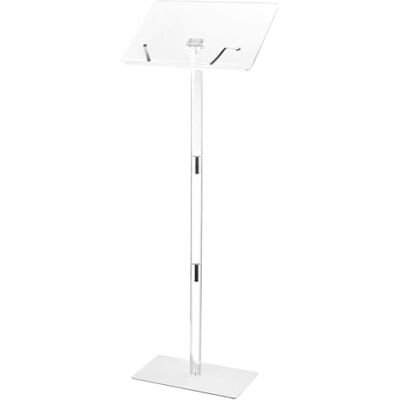 VEVOR 43" acryl Lutrin Groot leesoppervlak Leesclip Verstelbare hoek Voor klaslokaal, bruiloft, conferentie, conferentie en concert 400 x 310 mm VEVOR 43" acryl Lutrin Groot leesoppervlak Leesclip Verstelbare hoek Voor klaslokaal, bruiloft, conferentie, conferentie en concert 400 x 310 mm