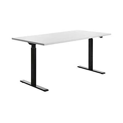 Topstar In hoogte verstelbaar bureau elektrisch recht 1600 x 800 mm (B x D) wit/zwart Topstar In hoogte verstelbaar bureau elektrisch recht 1600 x 800 mm (B x D) wit/zwart