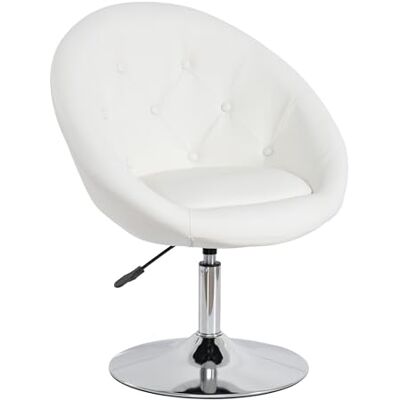 Duhome Stoel in hoogte verstelbaar kunstleer clubstoel coctailstoel lounge stoel type 509A, kleur: wit, materiaal: kunstleer Duhome Stoel in hoogte verstelbaar kunstleer clubstoel coctailstoel lounge stoel type 509A, kleur: wit, materiaal: kunstleer