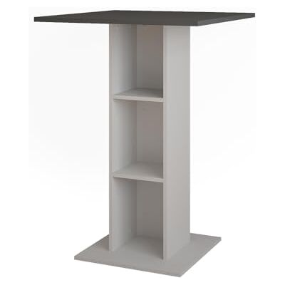 Vicco Bartafel "Repose", antraciet/wit, 75 x 75 cm Voor gebruik als hoge tafel met in hoogte verstelbare binnenplanken Vicco Bartafel "Repose", antraciet/wit, 75 x 75 cm Voor gebruik als hoge tafel met in hoogte verstelbare binnenplanken