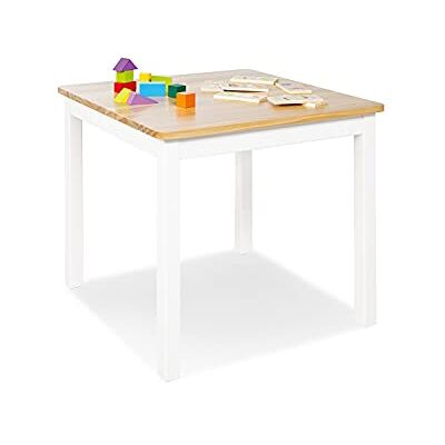 PINOLINO Fenna Kindertafel van massief hout, tafelhoogte 51 cm, voor kinderen van 2 tot 7 jaar, wit en transparant gelakt PINOLINO Fenna Kindertafel van massief hout, tafelhoogte 51 cm, voor kinderen van 2 tot 7 jaar, wit en transparant gelakt
