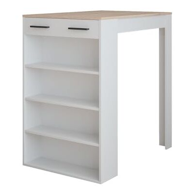 Vicco Bartafel "Repose", wit/Sonoma, 67 x 100 cm Voor gebruik als hoge tafel met verstelbare planken Vicco Bartafel "Repose", wit/Sonoma, 67 x 100 cm Voor gebruik als hoge tafel met verstelbare planken