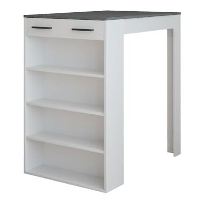 Vicco Bartafel "Repose", wit/antraciet, 67 x 100 cm Voor gebruik als hoge tafel met verstelbare planken Vicco Bartafel "Repose", wit/antraciet, 67 x 100 cm Voor gebruik als hoge tafel met verstelbare planken