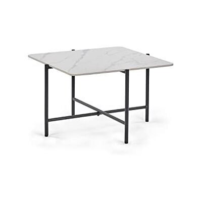 Julian Bowen Siena vierkante salontafel van wit gemarmerd gesinterd steen Julian Bowen Siena vierkante salontafel van wit gemarmerd gesinterd steen