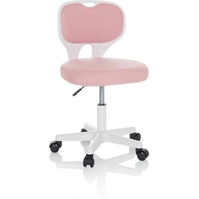 hjh OFFICE KIDDY TOP W 736425 Bureaustoel voor kinderen, draaistoel, stof, roze hjh OFFICE KIDDY TOP W 736425 Bureaustoel voor kinderen, draaistoel, stof, roze
