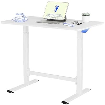 FLEXISPOT Laptoptafel H7 Plus, 100 x 60 cm, in hoogte verstelbaar bureau met kantelbaar blad, beweegbaar bedtafel voor bank, lezen of werken (wit) FLEXISPOT Laptoptafel H7 Plus, 100 x 60 cm, in hoogte verstelbaar bureau met kantelbaar blad, beweegbaar bedtafel voor bank, lezen of werken (wit)