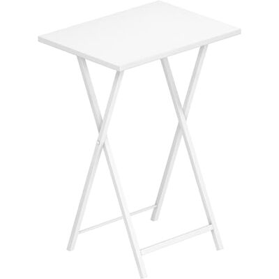 HOOBRO Bijzettafel, bankuiteinden, klaptafels in industriële stijl, tv-tafels, salontafel voor kleine ruimtes, voor woonkamer, slaapkamer, wit EWW15BZ01 HOOBRO Bijzettafel, bankuiteinden, klaptafels in industriële stijl, tv-tafels, salontafel voor kleine ruimtes, voor woonkamer, slaapkamer, wit EWW15BZ01