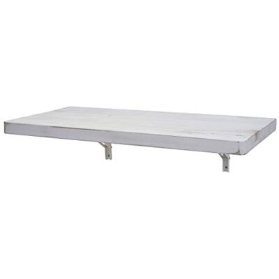 Mendler HWC-H48 Wandtafel, inklapbaar, wandrek, klaptafel, massief hout, 120 x 60 cm, shabby wit Mendler HWC-H48 Wandtafel, inklapbaar, wandrek, klaptafel, massief hout, 120 x 60 cm, shabby wit