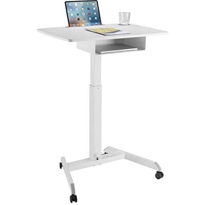 Maclean MC-903 In hoogte verstelbare laptoptafel met wieltjes en lade, max. 113 cm, max. 8 kg, wit Maclean MC-903 In hoogte verstelbare laptoptafel met wieltjes en lade, max. 113 cm, max. 8 kg, wit