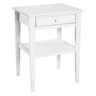 HAKU Möbel salontafel, massief hout, wit, L 46 x D 35 x H 60 cm HAKU Möbel salontafel, massief hout, wit, L 46 x D 35 x H 60 cm