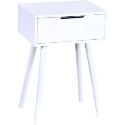 Kesper Nachtkastje, materiaal: FSC-gecertificeerde vezelplaat, afmetingen: 40 x 30 x 59 cm, kleur: wit 15970 Kesper Nachtkastje, materiaal: FSC-gecertificeerde vezelplaat, afmetingen: 40 x 30 x 59 cm, kleur: wit 15970