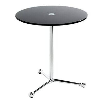 HAKU Möbel Bijzettafel, metaal, verchroomd, zwart, D 45 x H 50 cm HAKU Möbel Bijzettafel, metaal, verchroomd, zwart, D 45 x H 50 cm