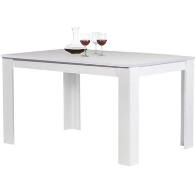 BAKAJI Eettafel, keuken, rechthoekig, modern design, van MDF-hout, melamine afwerking, afmetingen 120 x 80 x 74 cm, woondecoratie (wit) BAKAJI Eettafel, keuken, rechthoekig, modern design, van MDF-hout, melamine afwerking, afmetingen 120 x 80 x 74 cm, woondecoratie (wit)