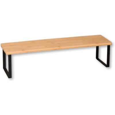 Kesper Keukenrek, materiaal: bamboe, metaal, afmetingen: 55 x 13,5 x 15 cm, kleur: bruin, zwart 58807 Kesper Keukenrek, materiaal: bamboe, metaal, afmetingen: 55 x 13,5 x 15 cm, kleur: bruin, zwart 58807