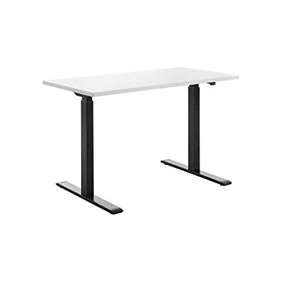 Topstar Bureau bureau in hoogte verstelbaar 120 x 60 cm hout zwart wit Topstar Bureau bureau in hoogte verstelbaar 120 x 60 cm hout zwart wit